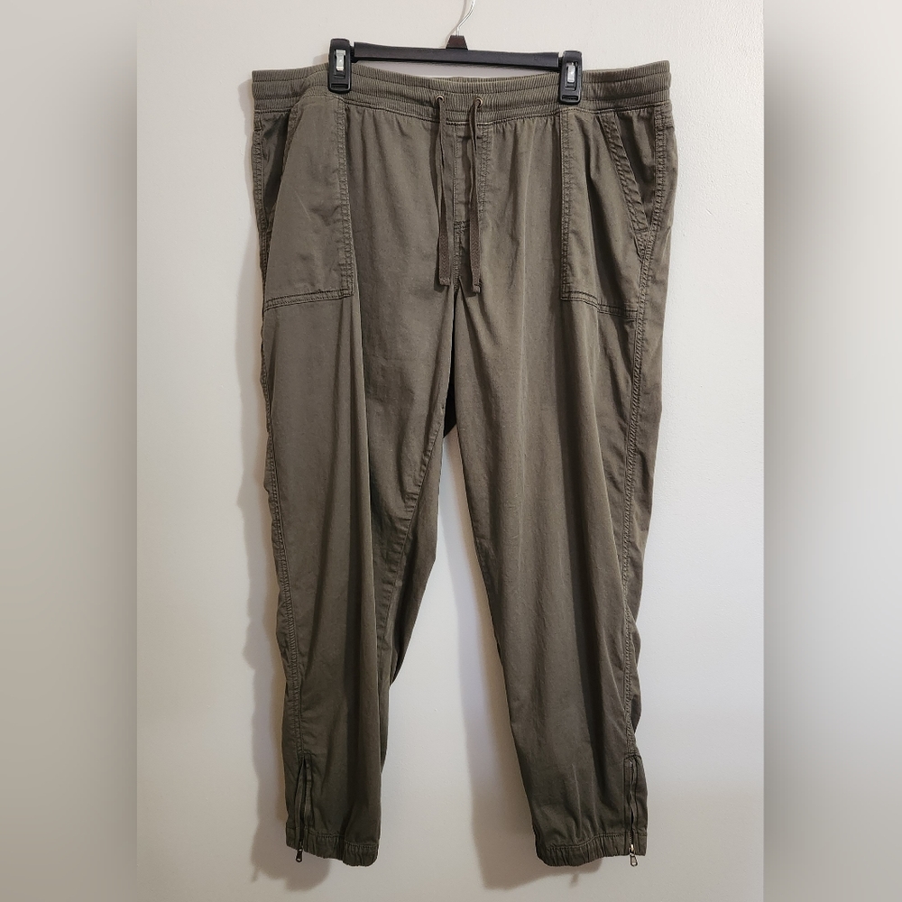 Women's Sonoma Goods For Life Zipper-Hem Elastic-Waist Utility Jogger Pants